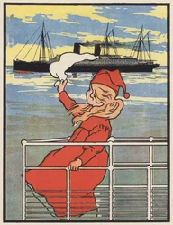 Winken zum Abschied des Ozeandampfers