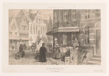 Menschen auf der Straße (Stadsgezicht, 17. Jahrhundert)