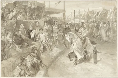 Turnierspiel in Haarlem, Illustration einer Episode aus De Roos van Dekama