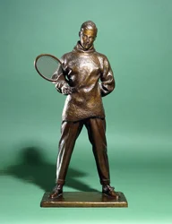 Eine Bronzefigur von S.K.H. dem Prinzen von Wales, später Edward VIII., gekleidet für Tennis, ca. 1920er-1930er