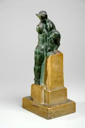 Maquette für eine Gartenbrunnengruppe von Nymphen und Satyrn