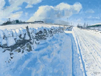 Verschneite Straße, 2014