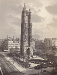 La Tour St. Jacques La Boucherie in Paris, ca. 1867