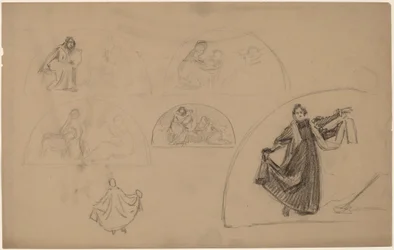 Studien für ein Lünettenbild