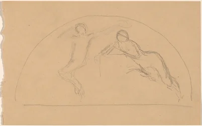 Studie von Figuren in einer Lunette