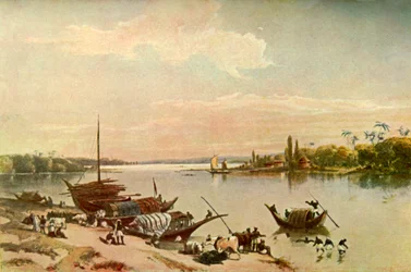 Barrackpur - Am Ganges nahe Kalkutta, 1840er Jahre, 1901