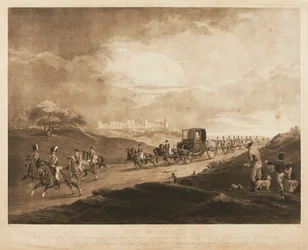 König George III. in seiner Kutsche