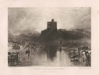 Norham Castle am Fluss Tweed
