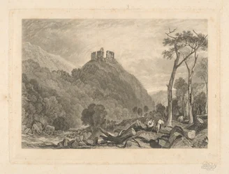 Okehampton Castle, am Fluss Okement