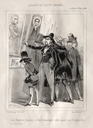 Die französischen Maler fallen dieses Jahr durch die Originalität ihrer Kleidung auf, 1840
