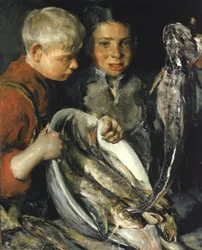 Fischerkinder, ca. 1902