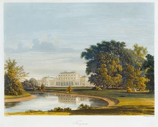 Frogmore, aus Die Geschichte der königlichen Residenzen, graviert von William James Bennett, von William Henry Pyne, 1819