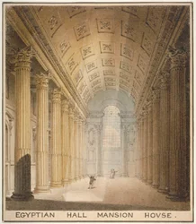 Innenansicht der Egyptian Hall, Mansion House, City of London