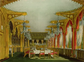 Das gotische Speisezimmer im Carlton House aus Pyne