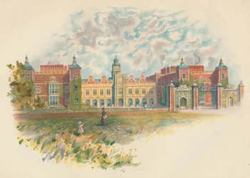 Hatfield House, Hertfordshire - Südfront, ca. 1890
