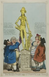 Das eherne Bild auf einem Sockel, von ihm selbst gefertigt