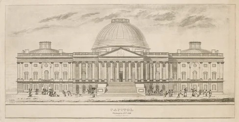 Kapitol, Washington, D.C., graviert von Henry und James Stone, 1826
