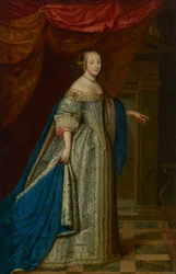 Porträt einer Frau, ganzfigur, traditionell als Henrietta Maria, Königin von England, identifiziert
