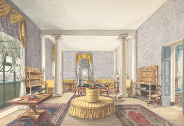 Entwurf für Innenraum, ca. 1830