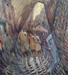 Hagel auf der Sixth Avenue, New York City, 1987