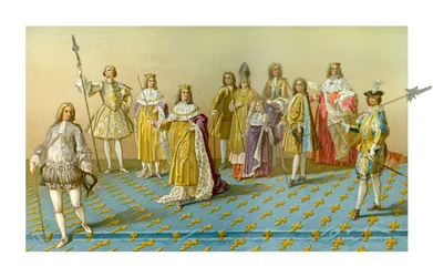 Die hohen Würdenträger der Krönung, 1885.
