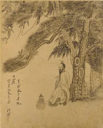 Vorbereitung des Elixiers unter einer Kiefer, Qing-Dynastie, 1651