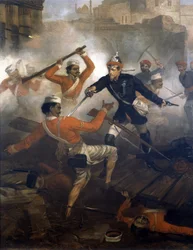 Leutnant William Alexander Kerr (1832-1919) verdient das Victoria-Kreuz während des indischen Aufstands, Juli 1857, ca. 1860