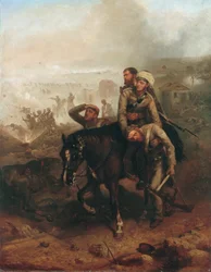 Leutnant William George Cubitt (1835-1903) verdient das Victoria-Kreuz in Lucknow während des indischen Aufstands am 30. Juni 1857, ca. 1860