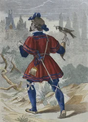 Falkner im Haushalt von François Ier im 16. Jahrhundert, Illustration aus 