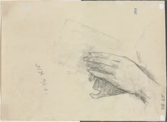 Hände, die ein Buch halten, verso, 1889