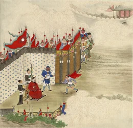Chinesischer Prinz empfängt Kurier, ca. 1820