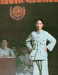 Mao Zedong spricht auf einer internationalen kommunistischen Konferenz in der Provinz Jiangxi