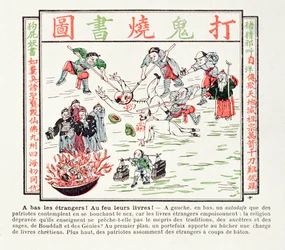 Verbrennung der giftigen christlichen Bücher, die unsere Traditionen, unsere Vorfahren, die Weisheit unserer Weisen und den Buddha verachten, 1891