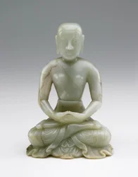 Schnitzerei des Shakyamuni Buddha als Asket, 17.-18. Jahrhundert