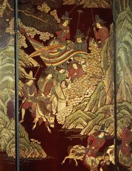 Coromandel-Schirm, ca. 1700