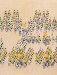 Kaiser Qianlongs Überprüfung der großen Truppenparade, Handrolle