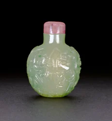 Schnupftabakflasche aus Jadeit, um 1780-1850