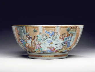 Seltene und massive Bowleschale, ca. 1775