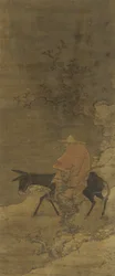 Reiten durch Schnee auf der Suche nach Pflaumenblüten, Ming- oder Qing-Dynastie, 15.-18. Jahrhundert