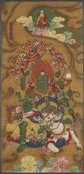 Der buddhistische Wächter Mahabala, aus einem buddhistischen Land- und Wasser-Ritualset