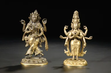 Tibetisch-chinesische Figur eines Bodhisattva