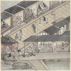 Ansicht eines Marktes in China