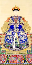 Kaiserin Jing Xian (um 1681-1731), erste Gemahlin von Kaiser Yongzheng (1678 - 1735)