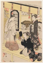 Hana no En, aus Acht Ansichten des verkleideten Genji, ca. 1790