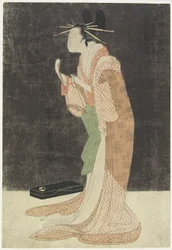 Misayama vom Cho_jiya-Haus geht ins Bett, ca. 1796-1797