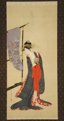 Oiran im Sommerkimono