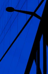 Elektrische blaue Silhouette