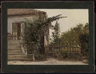 Die Gartentreppe zum Atelier des Künstlers auf Blegdammen, Kopenhagen