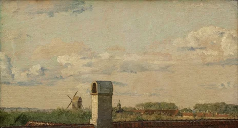 Blick aus einem Fenster in Toldbodvej in Richtung Zitadelle in Kopenhagen