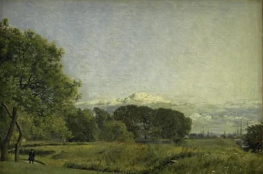 Blick von den Zitadellenwällen auf die Trekroner-Batterie